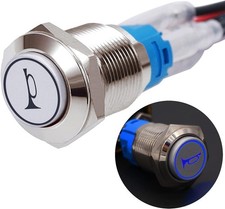 16MM Raised Speaker Horn Momentary Push Button Switch 5/8" Mounting Hole SR-blue