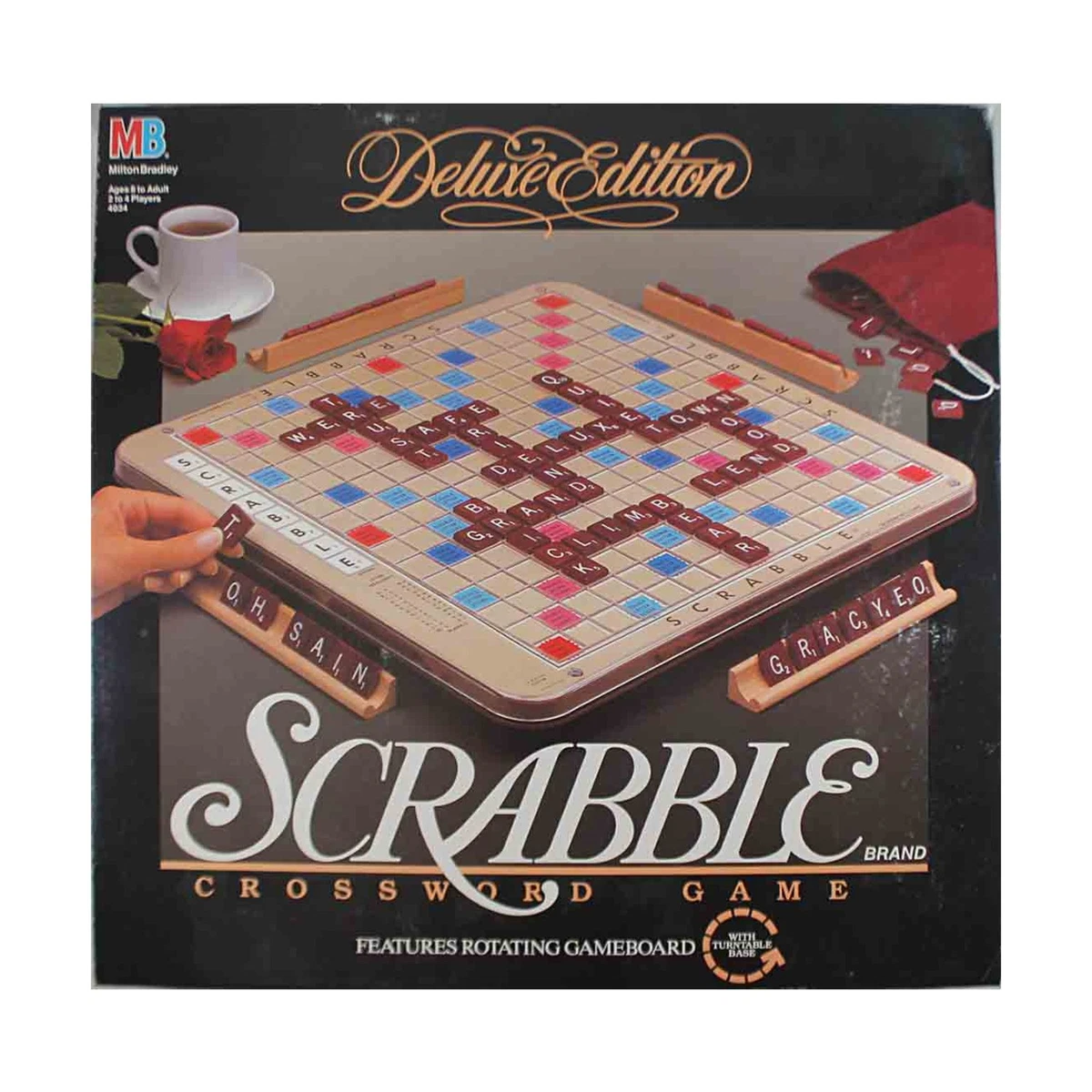 Jeu Scrabble Deluxe Spear, Plateau Alvéolé Et Minuteur Inclus, Bon état