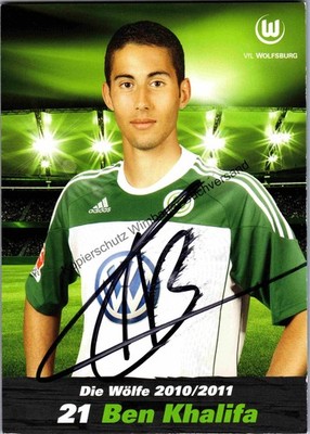 Original autograph Nassim Ben Khalifa VfL Wolfsburg /// autograph signed signe