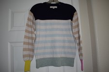 Ann Taylor LOFT Size S Shades of Blue/White/Pink/Yellow Sweater