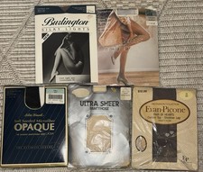 VINTAGE PANTY HOSE SZ TALL NICE TOUCH ULTRA SHEER CARESS EVAN PICONE CHOICE