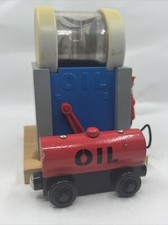 Thomas  Friends Wooden Railway Tank Train SODOR OIL DEPOT  RED OIL CAR HTF
