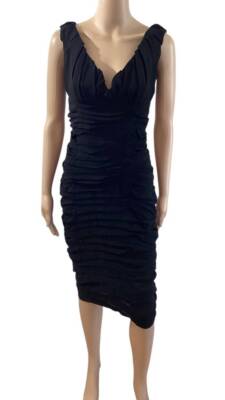 YVES SAINT LAURENT by TOM FORD RUCHED DRESS SZ fr 38 SS/2001