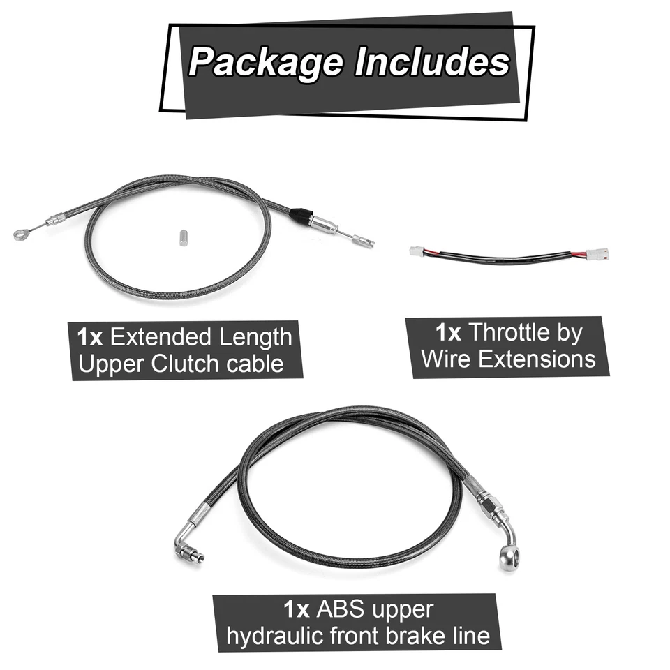 Kit de manillar barras Low Rider S FXLRS con elevación ABS de 12" 14" 16" MX-T apto para Harley Foto 2 de 4