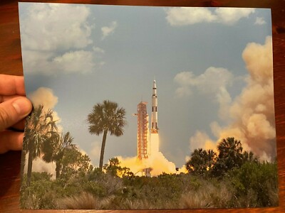 10'' x 8'' Foto Apollo 16 Start April 1972 Rakete NASA.