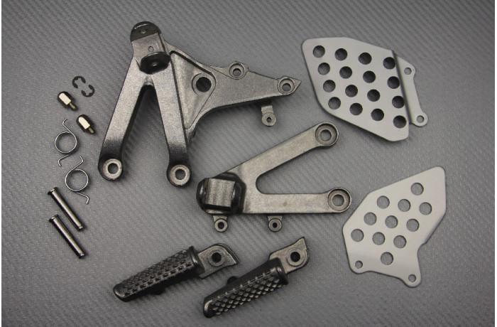 Repose-pieds avant argent pour moto CBR 600 RR PC40 2007-2008