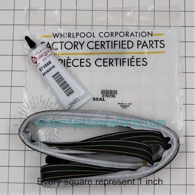 Whirlpool Whirlpool Dryer Rear Drum Felt Seal with Adhesive 279735