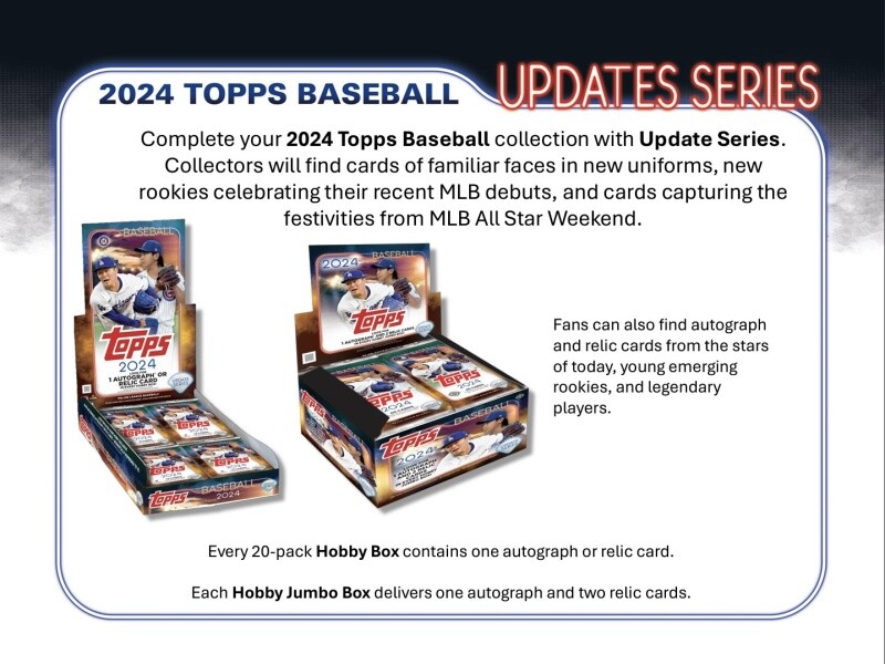 🔥San Francisco Giants 2024 Topps Update Series Baseball 2 Hobby Box