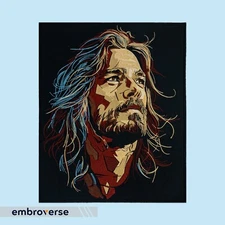 Jesus Large Embroidered Iron-On Patch, Inspirational Faith-Based Christian