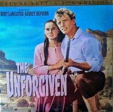 THE UNFORGIVEN - BURT LANCASTER, A. HEPBURN - 2 LASER DISC SET - STILL SEALED
