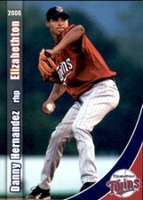 2006 Elizabethton Twins Grandstand 13 Danny Hernandez Valencia Venezuela VZ Card