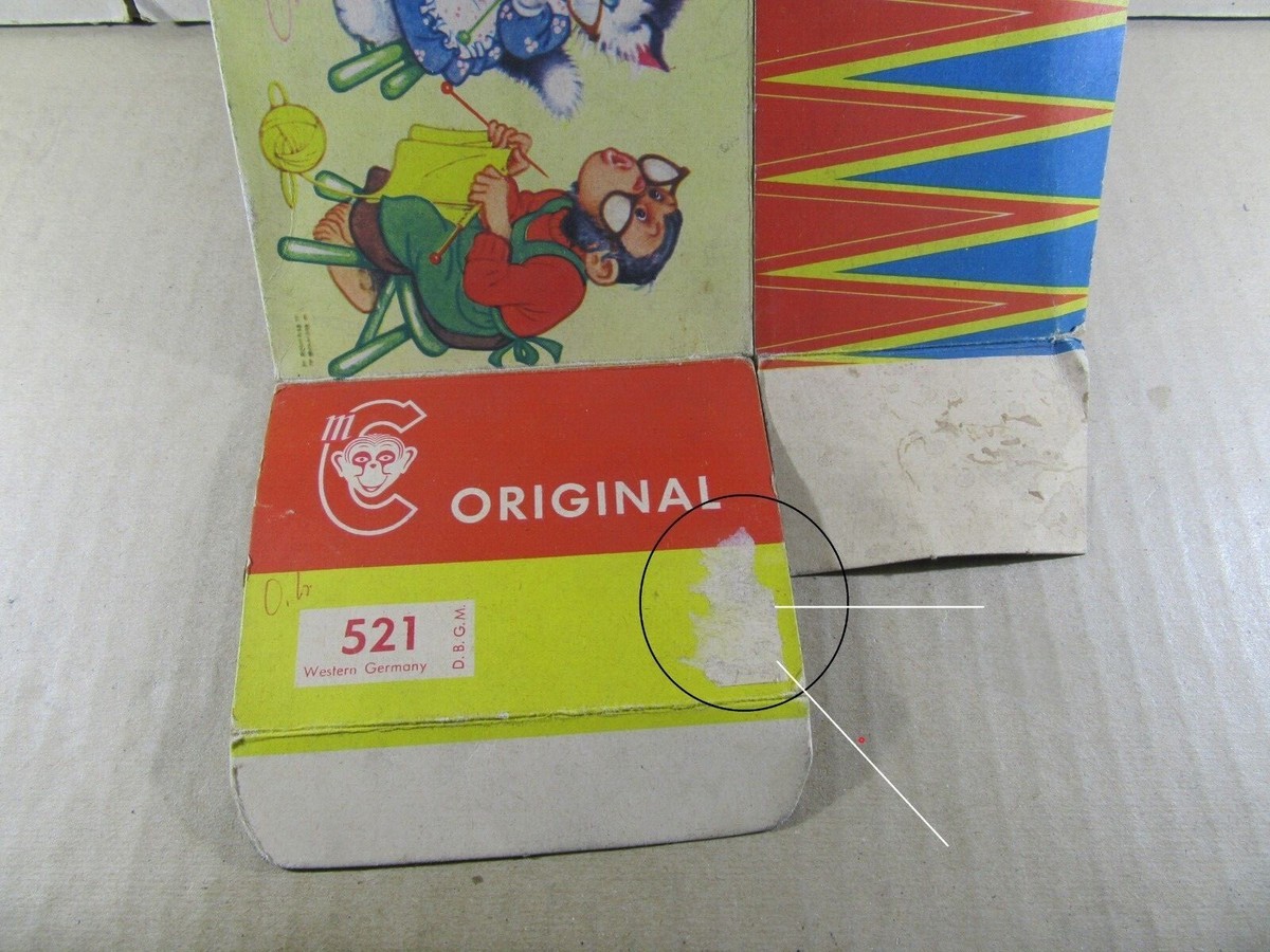 Boîte Vintage Max Carl Original 521 - Allemagne 1954 - Vide Pour Ours Jouet