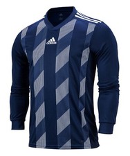 Adidas Men STRIPE 19 Shirts L/S Soccer Run Navy Casual Tee Shirt Jersey DP3209