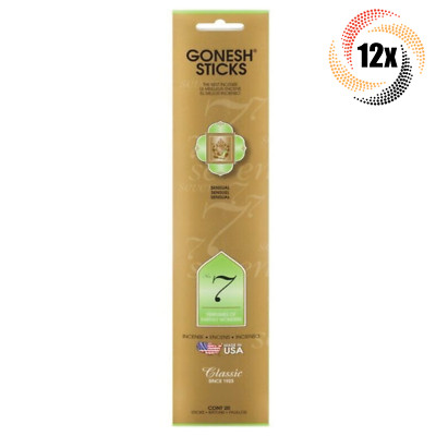 12x Packs Gonesh Incense Sticks #7 Perfumes Of Earthly Wonders | 20 Sticks Each