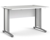 Schreibtisch Computertisch Arbeitstisch BüRotisch Silbergrau Weiß 120X80 Cm