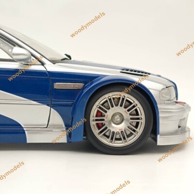 DCM 1:18 BMW M3 GTR E46 2001 Need For Speed Metal w/1/87 Keychain