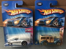 Hot Wheels 2004 First Editions HARDNOZE CADILLAC 047 & Crank Itz 40'S Woody 146