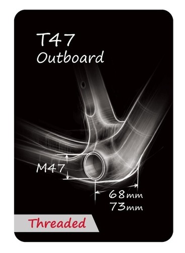 Token T47 Threaded External Bottom Bracket 68/73mm - Shimano 24mm - Picture 2 of 3