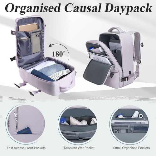 Bagage Cabine Sac à Dos Voyage 40x20x25 pour Ryanair 40x30x20 Bagage à Main A... - Afbeelding 6 van 8