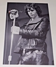 Large Jim Morrison The Doors on Stage in Leather 1968 with Mic Poster 19"x13"