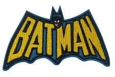 BATMAN - SUPERHERO - DC COMICS-  4" EMBROIDERED IRON-ON/SEW-ON PATCH