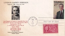 STAMP US SCOTT 1503, 931 "Lyndon B. Johnson" 8 CENT 1973 FDC - C