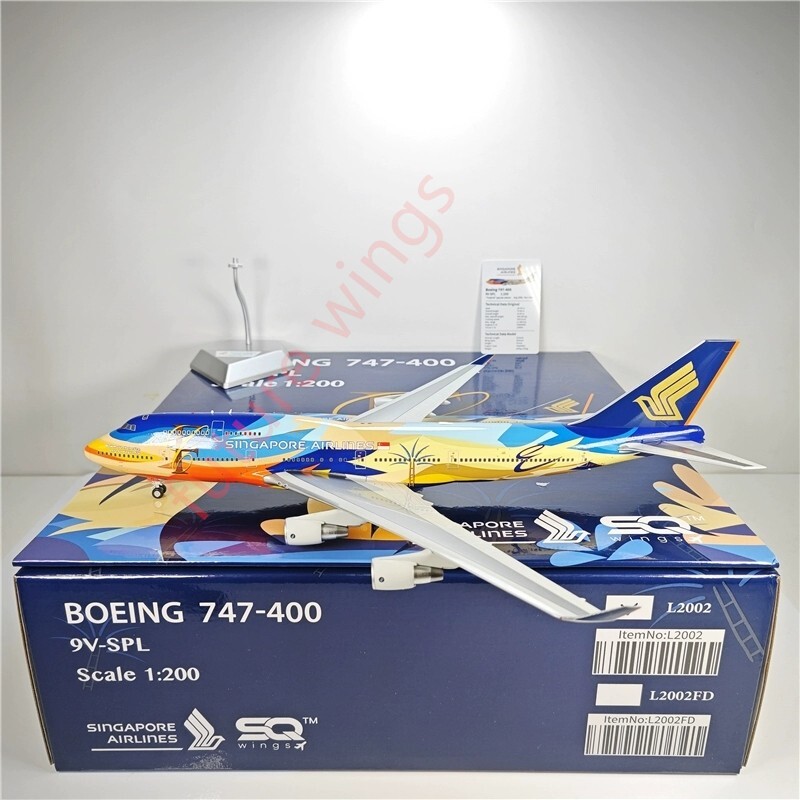 1:200 SQ Wings L2002 Singapore Airlines B747-400 9V-SPL 1:200 SQ Wings L2002 Singapore Airlines B747-400 9V-SPL