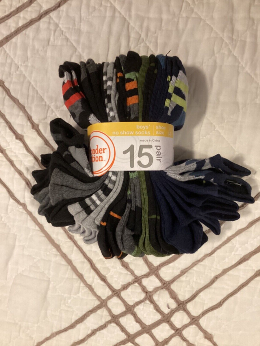 Men 15 pair no show socks display picture 1
