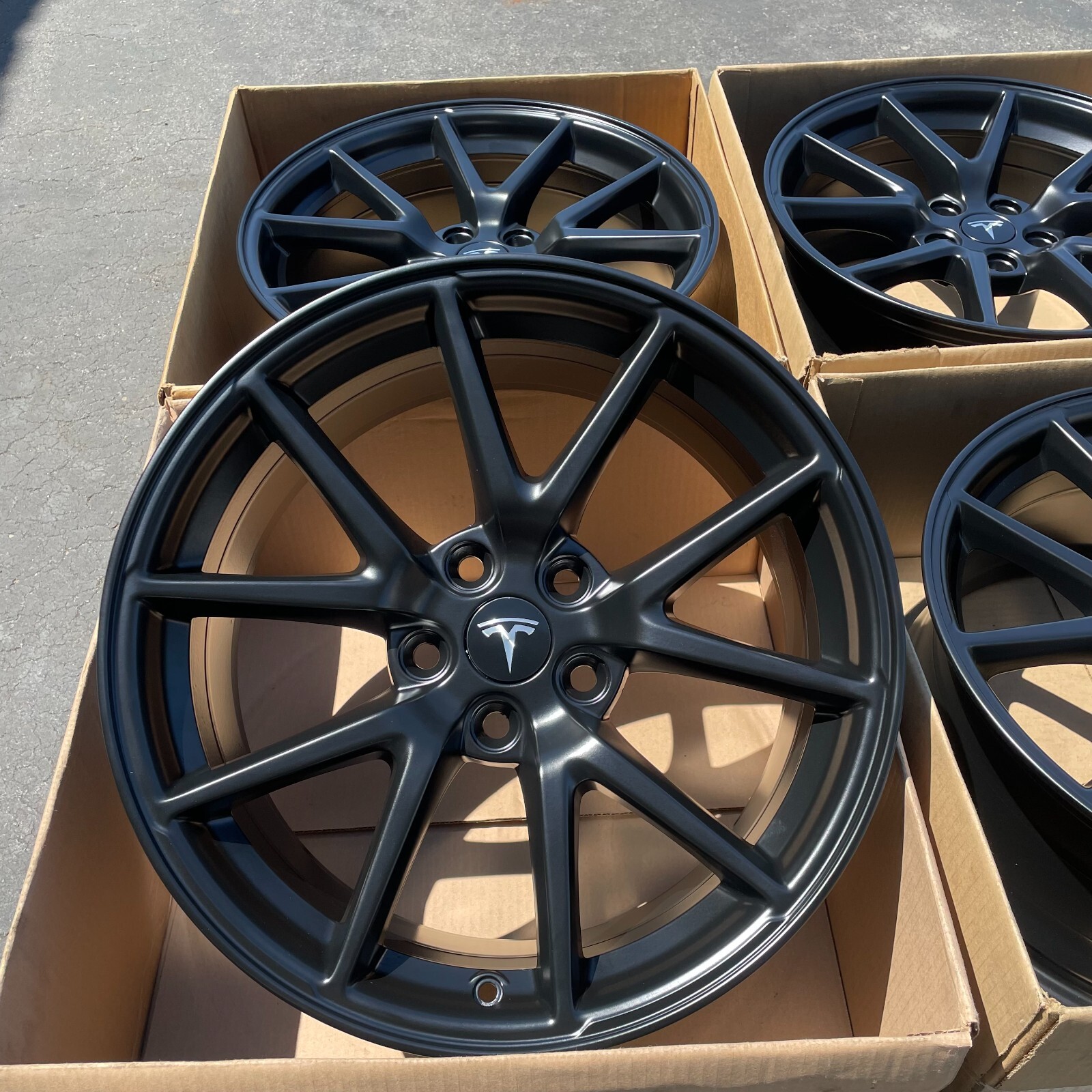 18" Tesla Model 3 Factory OEM wheels Rims 104426100A Satin Black 2023