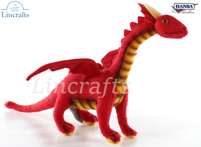 Baby roter Drache Plüschtier von Hansa 6064 - brandneu - Lincrafts UK Est.1993
