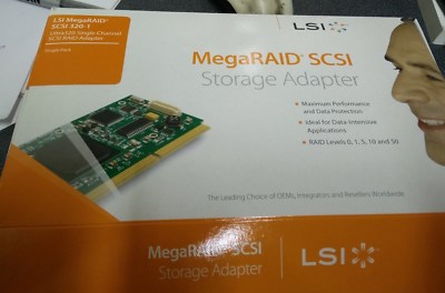 LSI Logic MegaRAID 320-1 128MB 64-Bit Single-Channel SCSI Raid Adapter Card NEW!