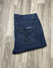 CALVIN KLEIN Pencil Straight Leg Mid Rise Blue Denim Jeans Women's Size 29/8