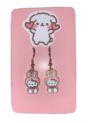 hello kitty bunny earrings