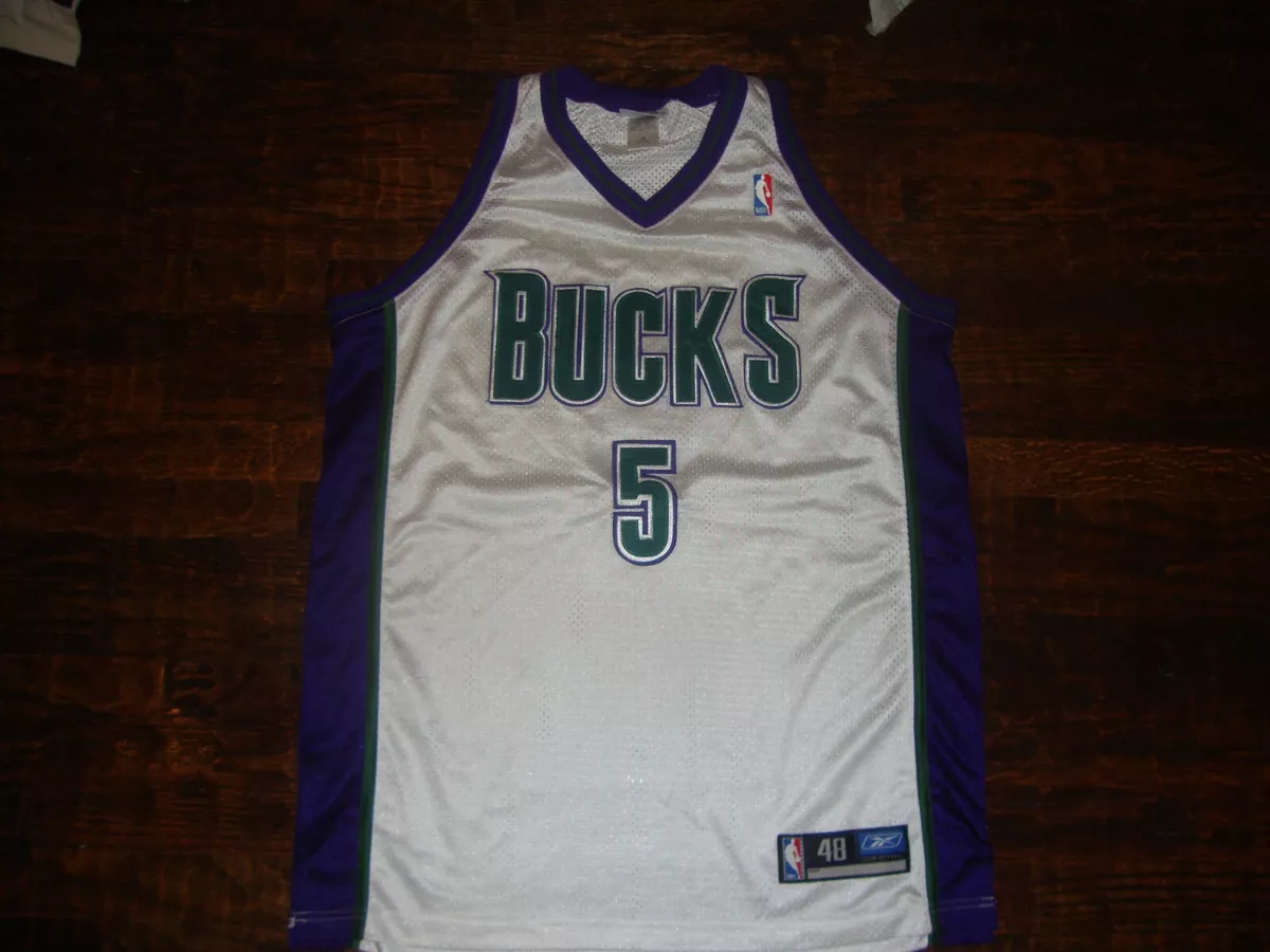 Vintage Milwaukee Bucks Tim Thomas NBA Authentic Jersey 48