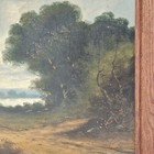 Oil Painting On Canvas Of Dutch Windmill, Lake, Homestead. Signed. Vintage. — photo 7