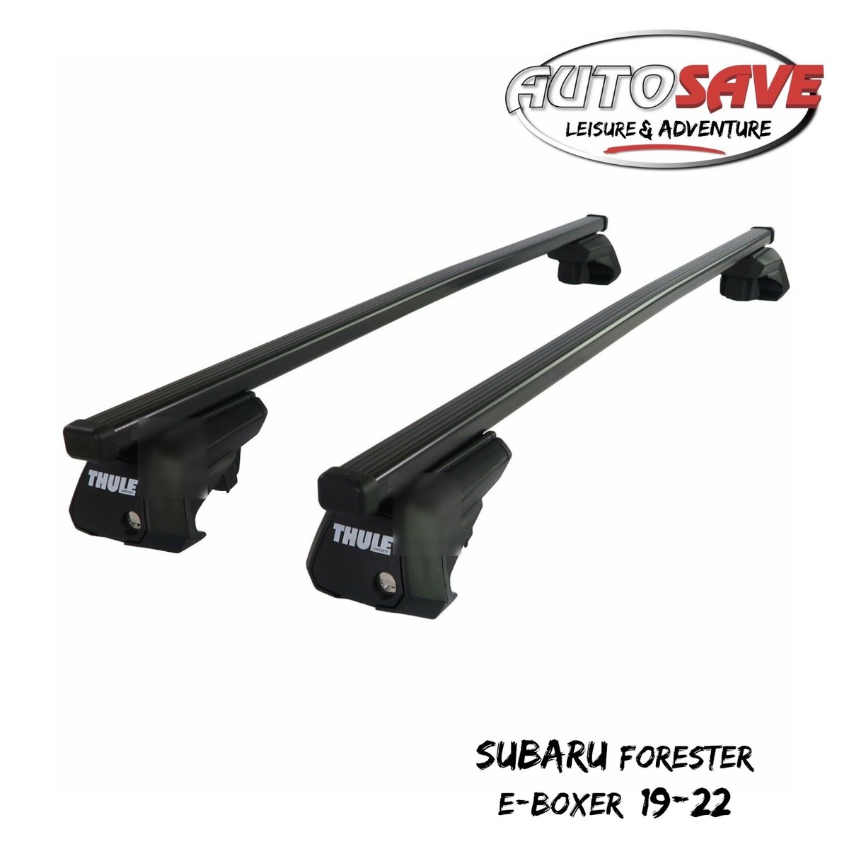 Thule Steel SquareBar Evo Roof Bars Set for Subaru Forester e 