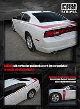 Dodge Charger Valiant Style Trunk & Side Stripes Decals 2011 2012 2013 2014 