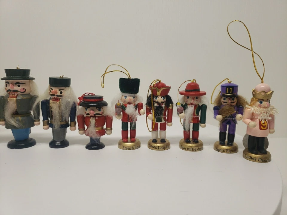 11 Piezas Navidad Cascanueces Árbol Figuras Mini Decoraciones Adorno, D3 Foto 3 de 4