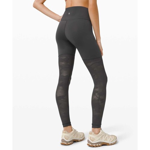 Lululemon Sheer Will High Rise Tight Leggings 28" Camo Gray Size 6 Leggings 5714 - Picture 9 of 11