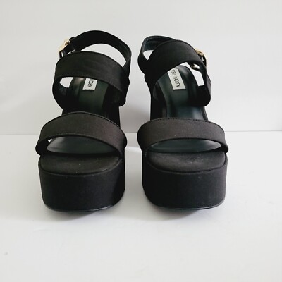Steve Madden Black Valory Chunky Platform Strappy Sandals Steve Madden Black Valory Chunky Platform Strappy Sandals