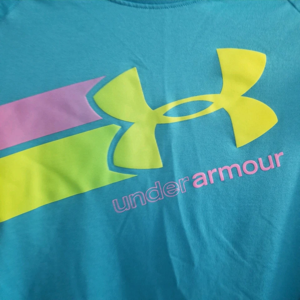 Underarmour logo T Shirt blue youth sz large - Image 2 of 4