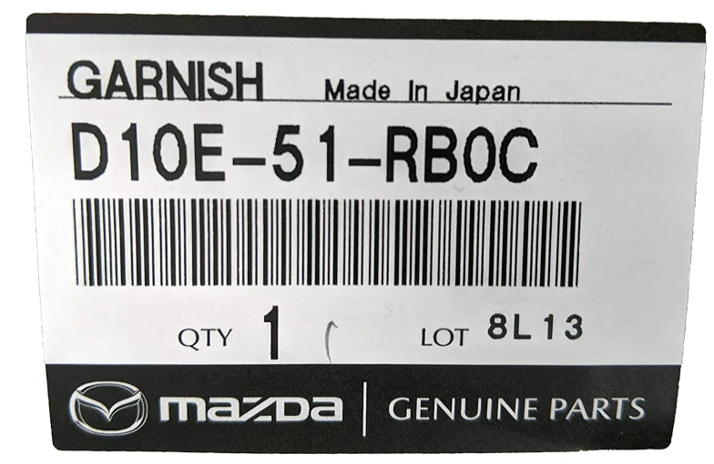 Mazda Genuine CX-3 Driver LH Front Lower Molding Trim 2016-2021 D10E-51-RB0C OEM - Image 4 of 4