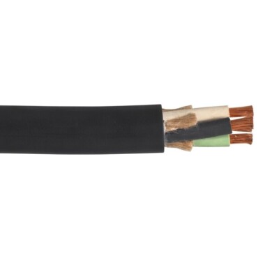50' 2/3 SOOW Portable Power Cable Black UL Rated 600V