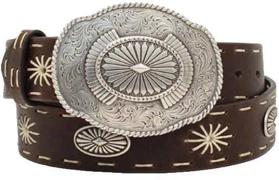 Cinturones de concho marrón para mujer