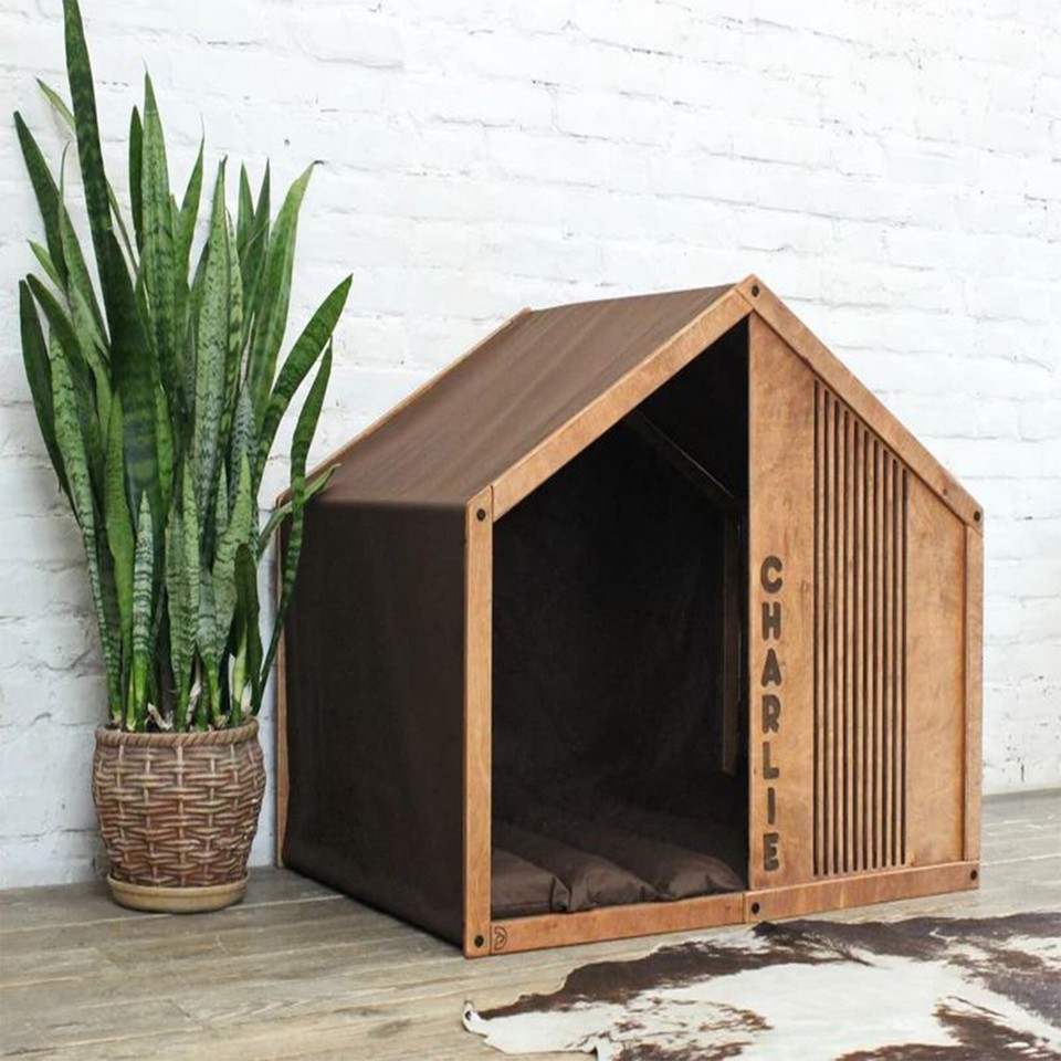 Stylish Wooden Dog Cage Modern Pet Crate & Indoor Kennel Furniture