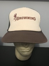 VINTAGE Mesh Snapback Browning Hunting Baseball Cap Trucker Hat Retro Rare Lid