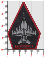 NAVY VX-31 DUST DEVILS EA-18 GROWLER EA-18 RINOCERONTE RICAMATO TOPPA CON GANCIO E PASSANTE