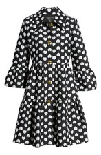 Nwt Halogen X Atlantic-pacific Heart Jacquard Topper Jacket Black Xs S M L Xl