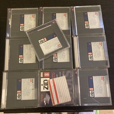 10 Stück IOMEGA ZIP DISK 100MB - teilweise bespielt/gebraucht