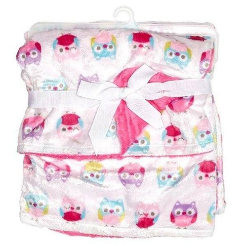 NWT Cuddletime Cuddle Time Pink And White Owls Minky Dot Bumpy Baby Girl Blanket eBay